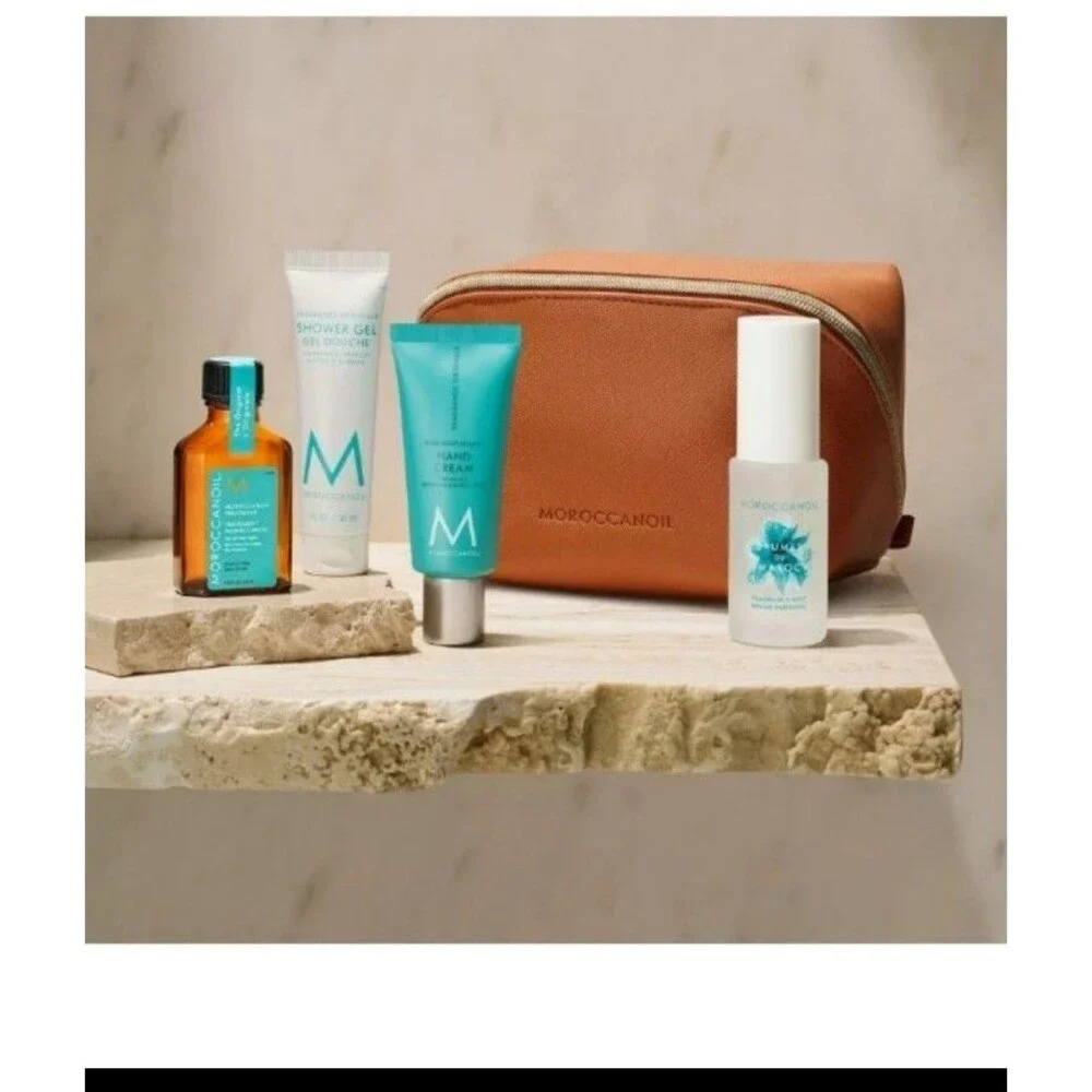 Moroccanoil Travel Set of 4 plus bag NEW